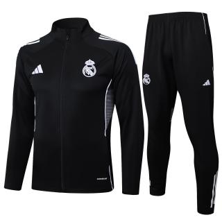 Chándal Real Madrid 2025/26-Black (Cremallera larga)